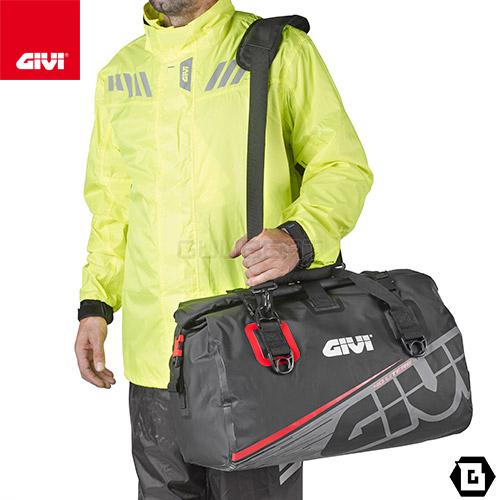 GIVI（ジビ） GIVI EA115GR 防水ボストンバッグ 40L容量 グレー×レッド