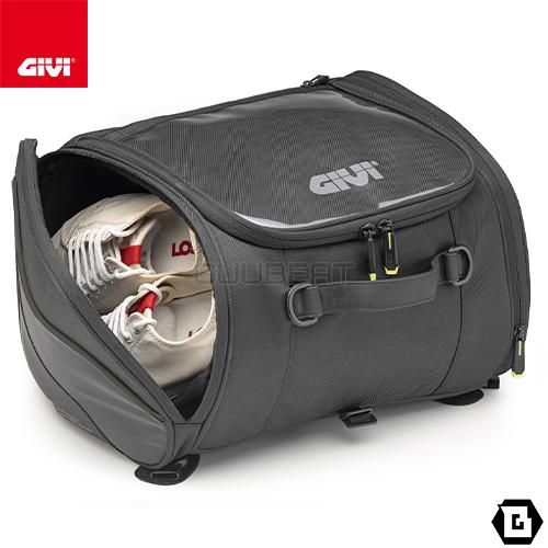 GIVI EA136B スクーターバッグ トンネルバッグ 23L容量 ブラック 防水レインカバー付 250×250×310mmの画像
