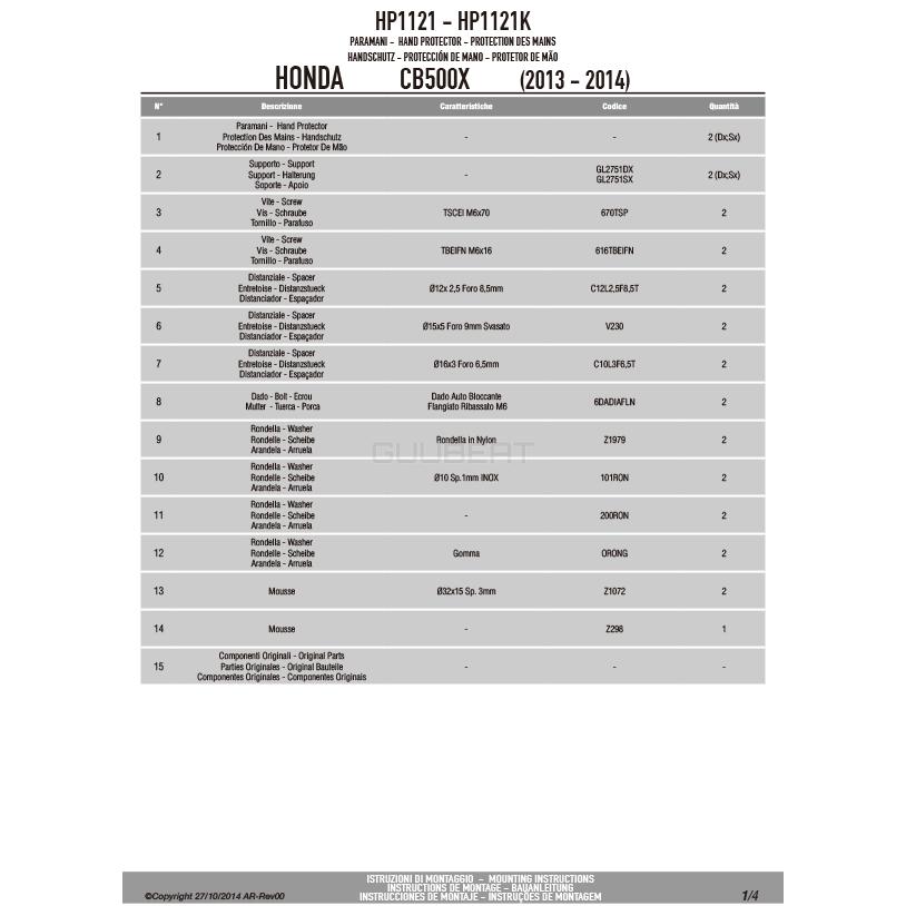 GIVI HP1121B ハンドガード／HONDA CB 500 X (13 - 18)専用／ジビ｜guubeat-moto｜07