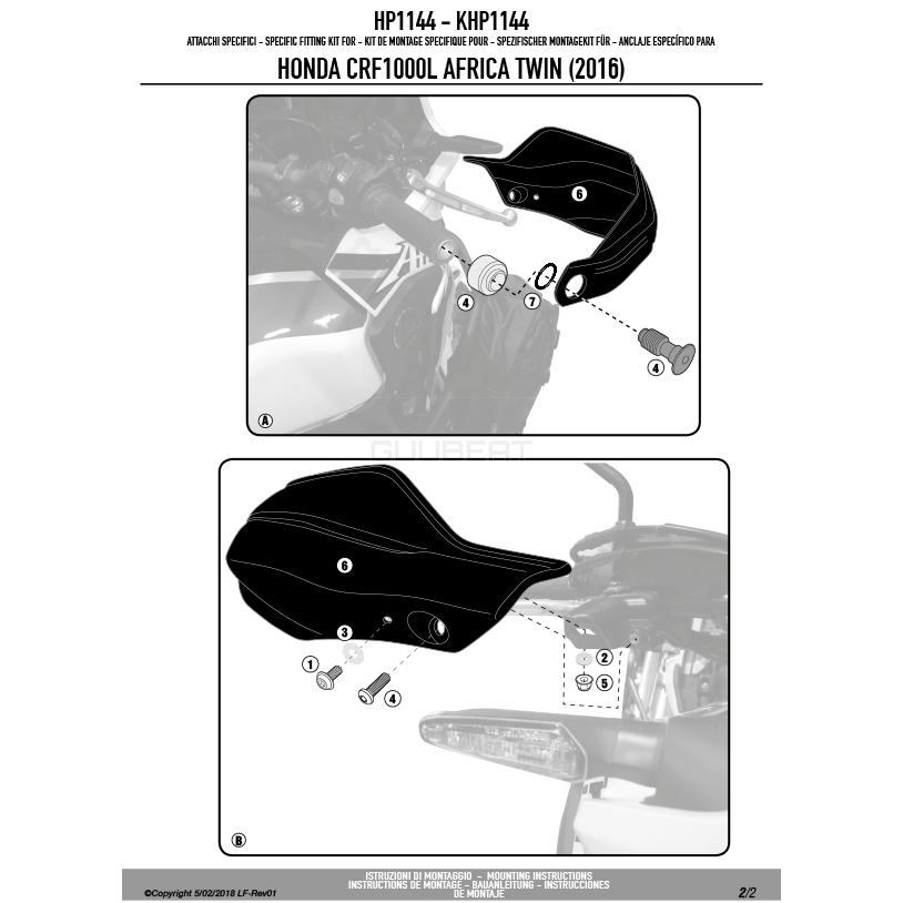 GIVI（ジビ） GIVI HP1144 ハンドガード（ブラック）ナックルガード 