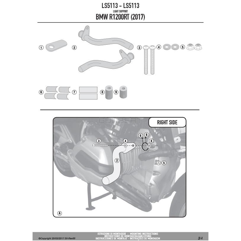 GIVI 【セール!4/30 23:59まで】GIVI LS5113 フォグランプ取付 GIVI 【セール!4/30 23:59まで】GIVI LS5113 フォグランプ取付