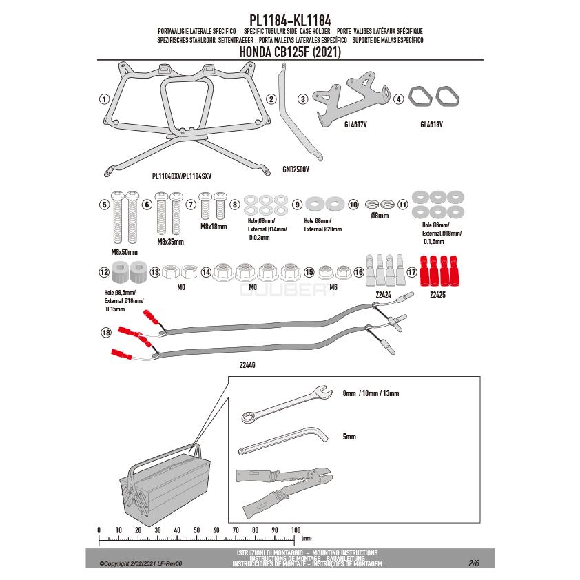 GIVI 【セール10/31まで】GIVI PL1184 サイドケースホルダー