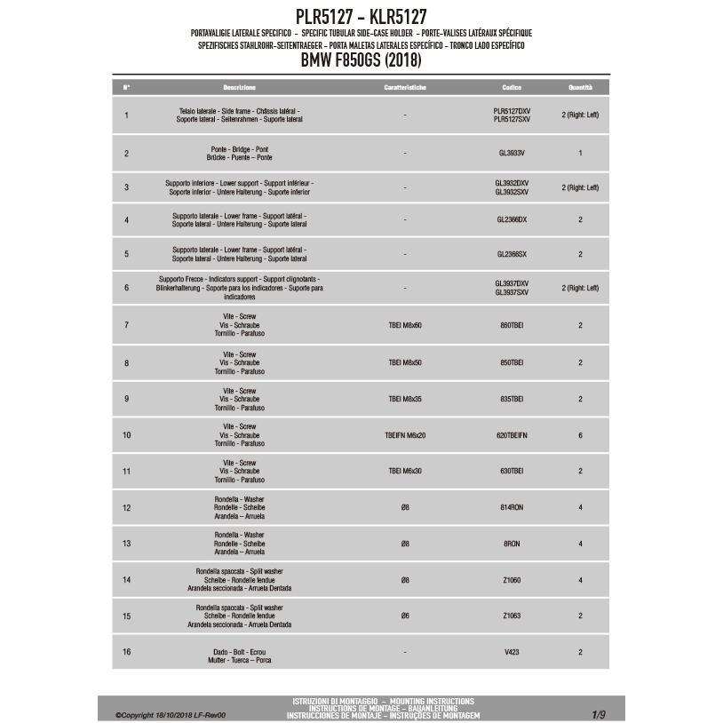 GIVI PLR5127 ラピッドリリースサイドケースホルダー／BMW F 850 GS ADVENTURE (19 - 23) / BMW F 850 GS (21 - 23) / BMW F 750 GS (21 - 23)他専用／ジビ｜guubeat-moto｜10