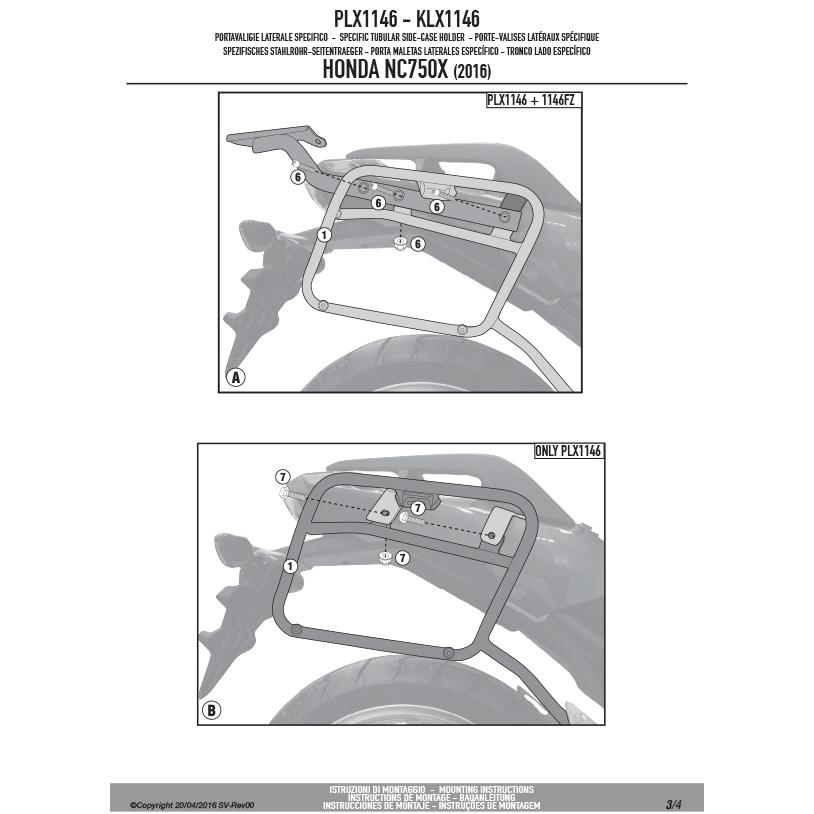 GIVI（ジビ） GIVI PLX1146 サイドケースホルダー MONOKEY SIDE
