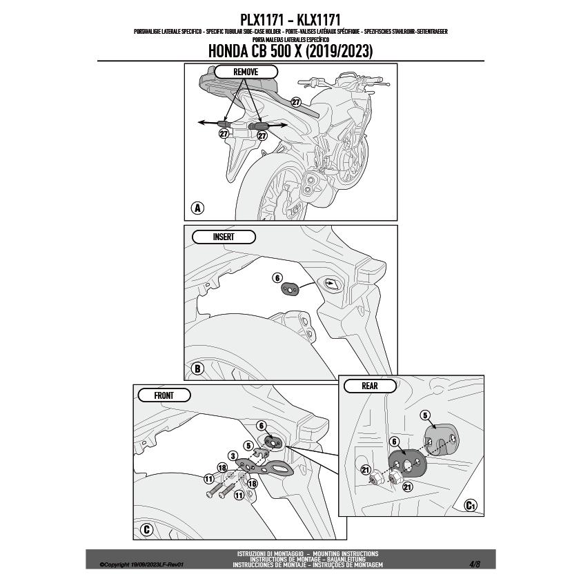GIVI（ジビ） GIVI PLX1171 サイドケースホルダー MONOKEY SIDE