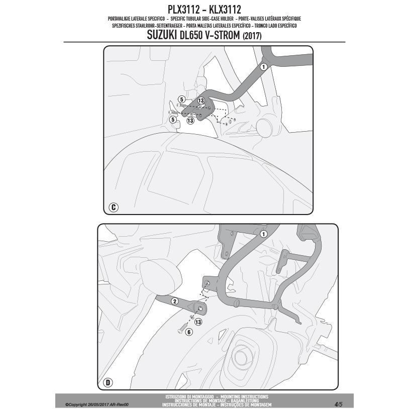 GIVI（ジビ） 【セール7/1まで】GIVI PLX3112 サイドケースホルダー 