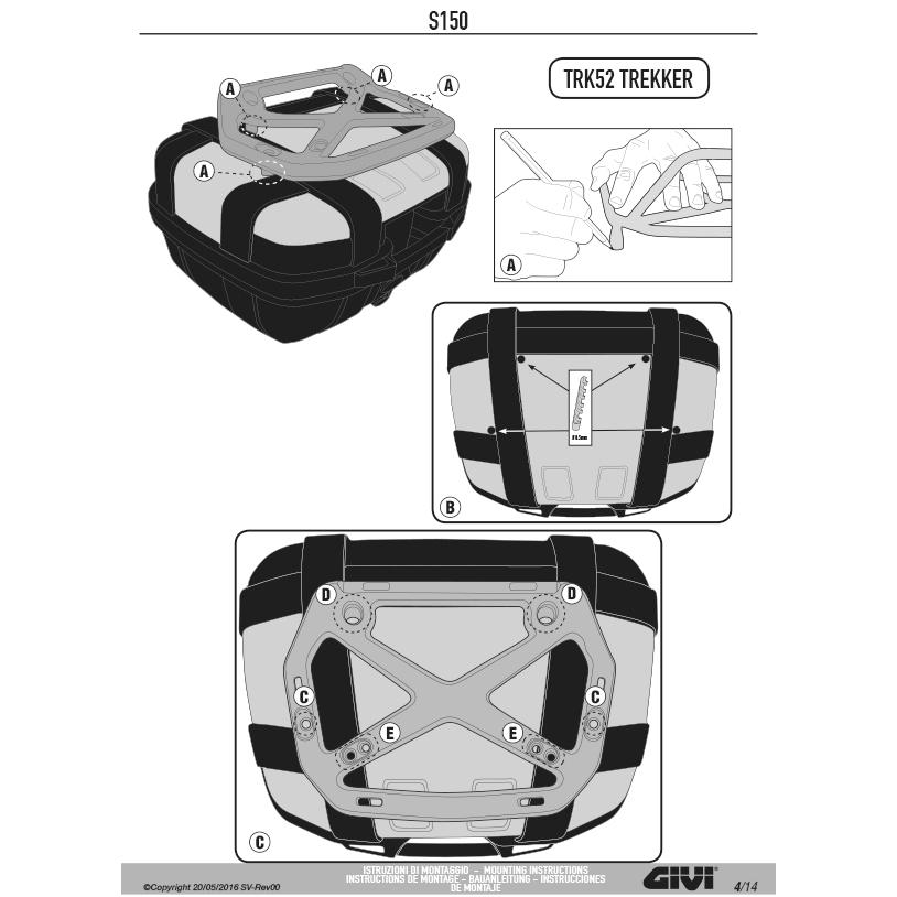 GIVI（ジビ） GIVI S150 ナイロンラック ユニバーサルタイプ トップ 
