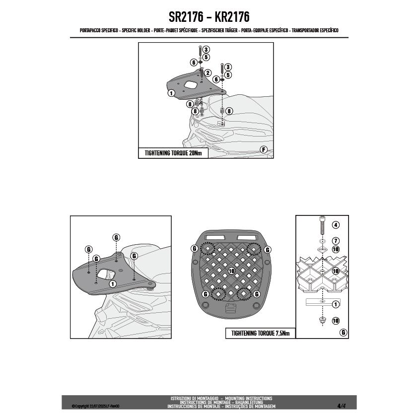 GIVI（ジビ） GIVI SR2176 キャリア スペシャルリアラック トップ