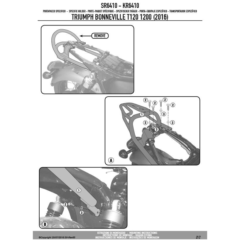 GIVI SR6410 キャリア スペシャルリアラック トップケース用 GIVI SR6410 キャリア スペシャルリアラック トップケース用