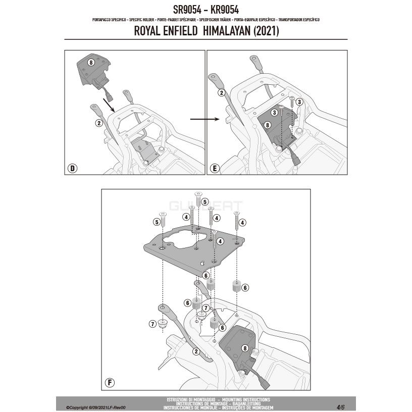 GIVI - SR9054 球歴 スペシャルリアラック とっ始め容れもの用（MONOKEY / MONOLOCK軍事基地別売）｜ROYAL ENFIELD ヒマラヤ 相応う
