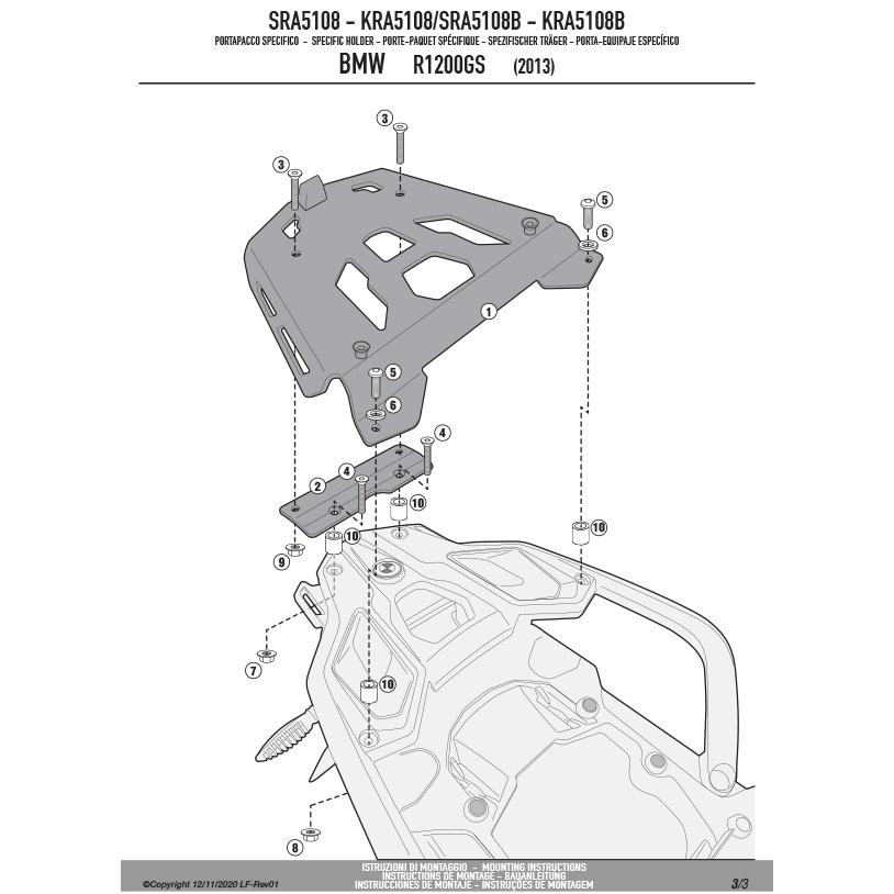 GIVI（ジビ） 【セール2/16まで】GIVI SRA5108B ブラック アルミベース