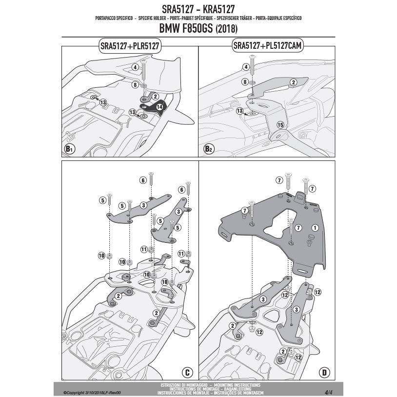 GIVI（ジビ） GIVI SRA5127 シルバー アルミベース一体型キャリア