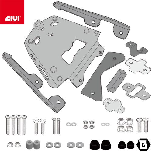 GIVI（ジビ） 【セール7/1まで】GIVI SRA5134 シルバー アルミベース一 