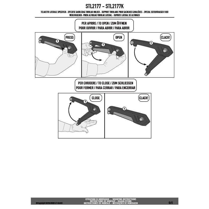 GIVI（ジビ） 【セール9/30まで】GIVI STL2177 サイドバッグホルダー