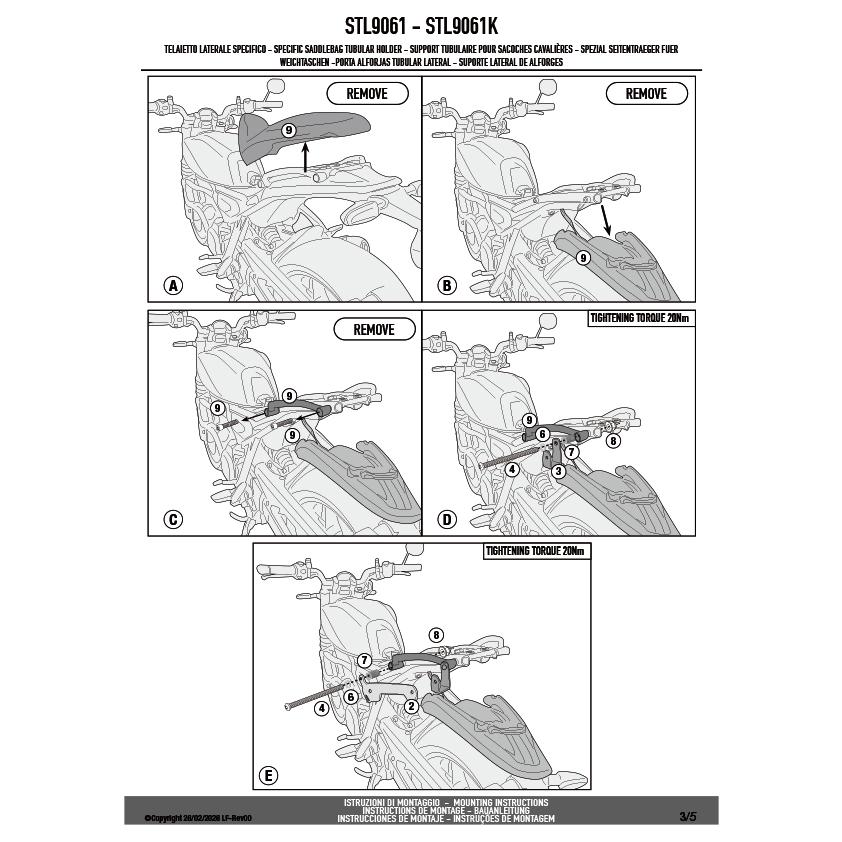 GIVI（ジビ） GIVI STL9061 サイドバッグホルダー STELTHシステム 左側