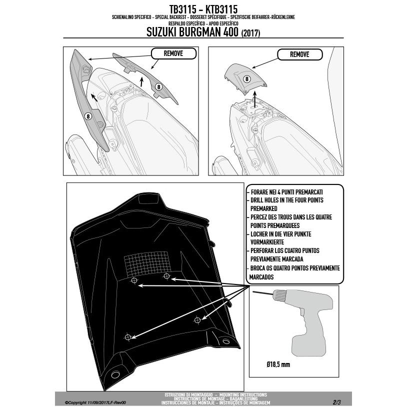 GIANT Revive 廃盤 バックレスト付 希少 GIVI（ジビ） GIVI TB3115 バックレスト パッセンジャー用 クッション