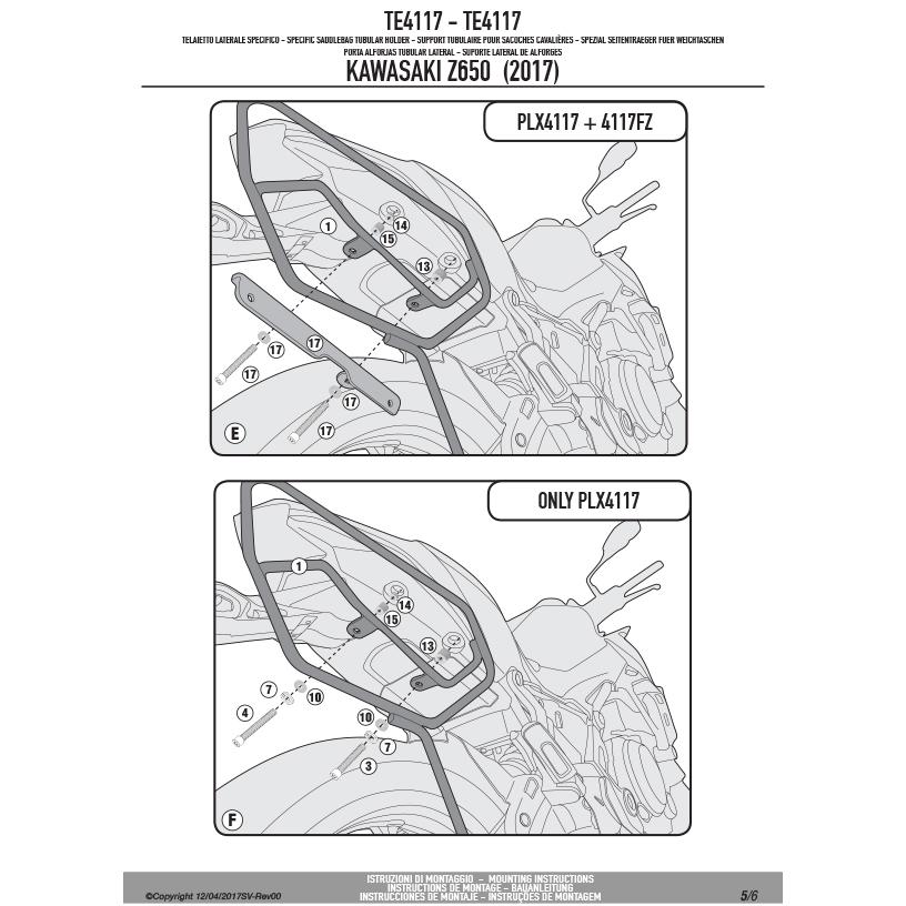 GIVI（ジビ） GIVI TE4117 サイドバッグホルダー EASYLOCK（イージー