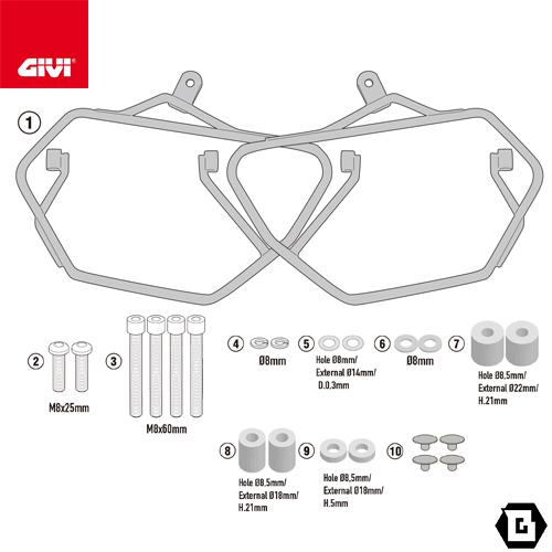 GIVI（ジビ） GIVI TE5137 サイドバッグホルダー EASYLOCK（イージー