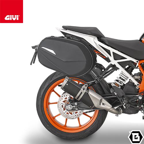 【5/22当店在庫品】GIVI TE7707 サイドバッグホルダー EASYLOCKサイドバッグ ST609 用／KTM DUKE 125-390 (17 - 23)専用／ジビ｜guubeat-moto｜02