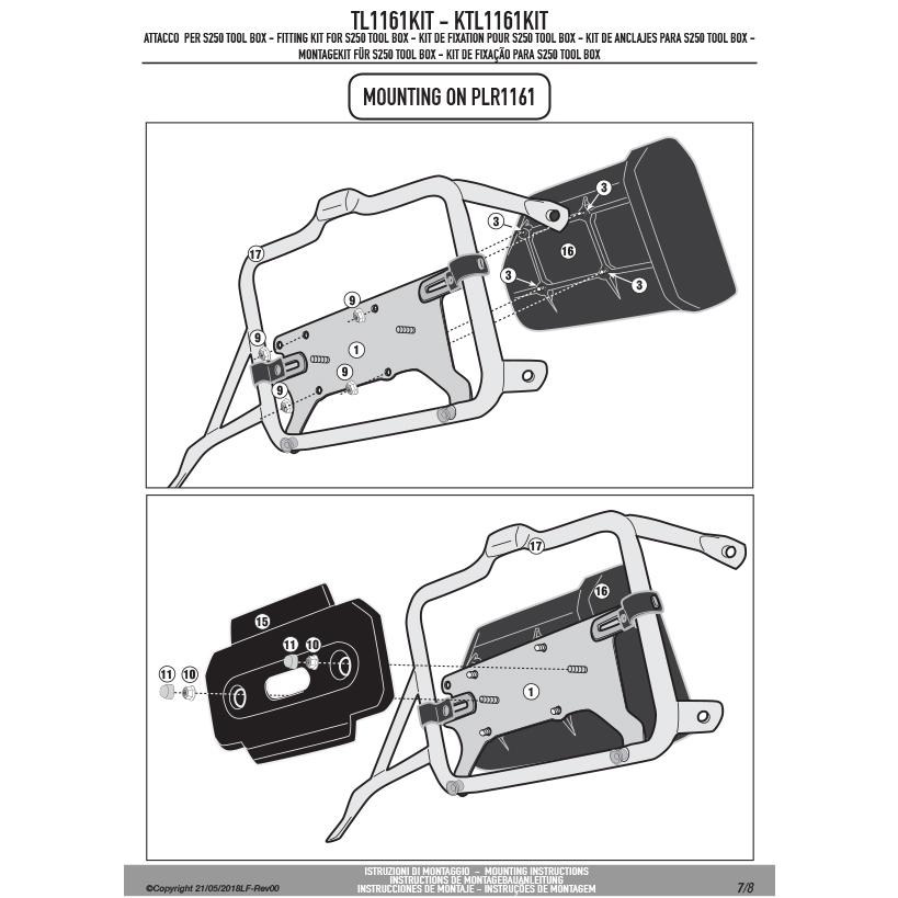GIVI（ジビ） GIVI TL1161KIT ツールボックスステー S250用