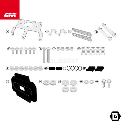閲覧用 GIVI（ジビ） GIVI TL3112KIT ツールボックスステー S250用