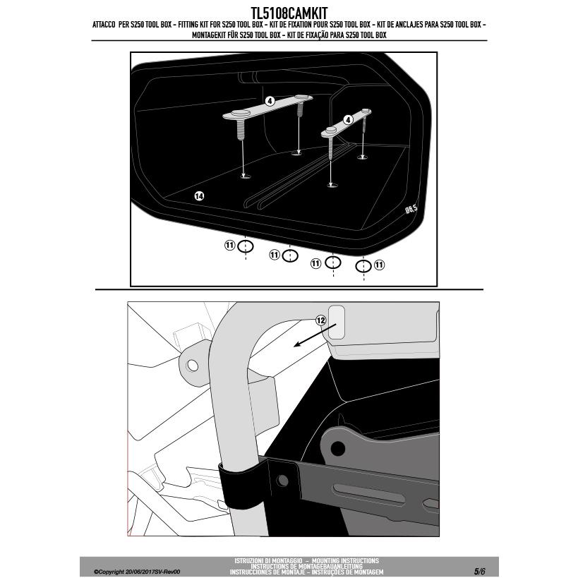 GIVI TL5108CAMKIT ツールボックスステー S250用 フィッティングキット