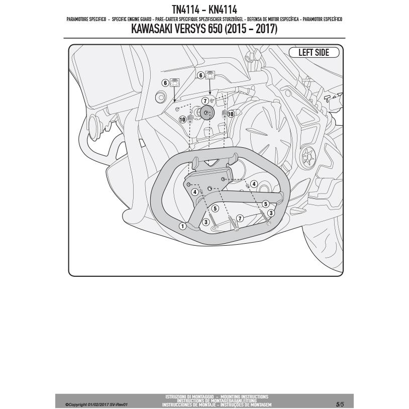 GIVI（ジビ） GIVI TN4114 エンジンガード クラッシュバー ブラック