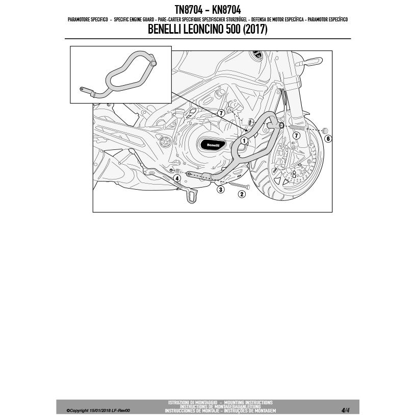 GIVI 【セール!4/30 23:59まで】GIVI TN8704 エンジンガード GIVI 【セール!4/30 23:59まで】GIVI TN8704 エンジンガード