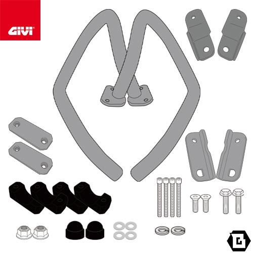 GIVI TNH1192 スチール製エンジンガード 上部ラジエター保護用 25mmパイプ仕様 ブラック｜HONDA NC750X 対応_1