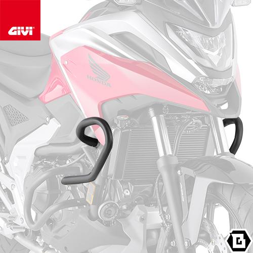 GIVI TNH1192 スチール製エンジンガード 上部ラジエター保護用 25mmパイプ仕様 ブラック｜HONDA NC750X 対応_2