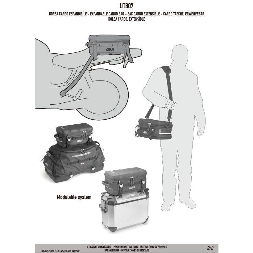 GIVI UT807C Ultima-T 防水カーゴバッグ 20L容量／ジビ : ut807c 