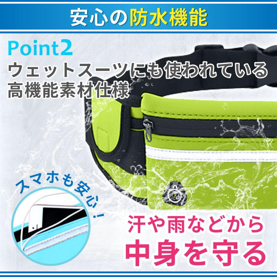 ランニングポーチ ボトル スマホ 揺れない バッグ ウエストポーチ