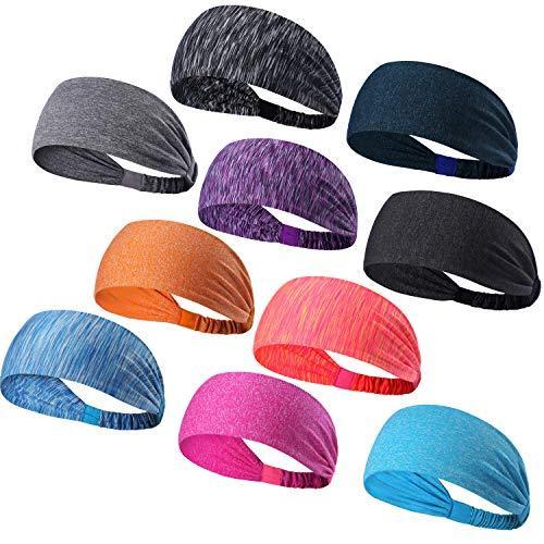 (10 Colors) Set of and 10 Women's Yoga Sport Athletic Headband For R