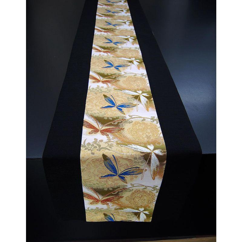 和風 着物テーブルランナー リバーシブル 金襴織 帯 箱入り包装済 150cm (蝶) 人気の通販サイト