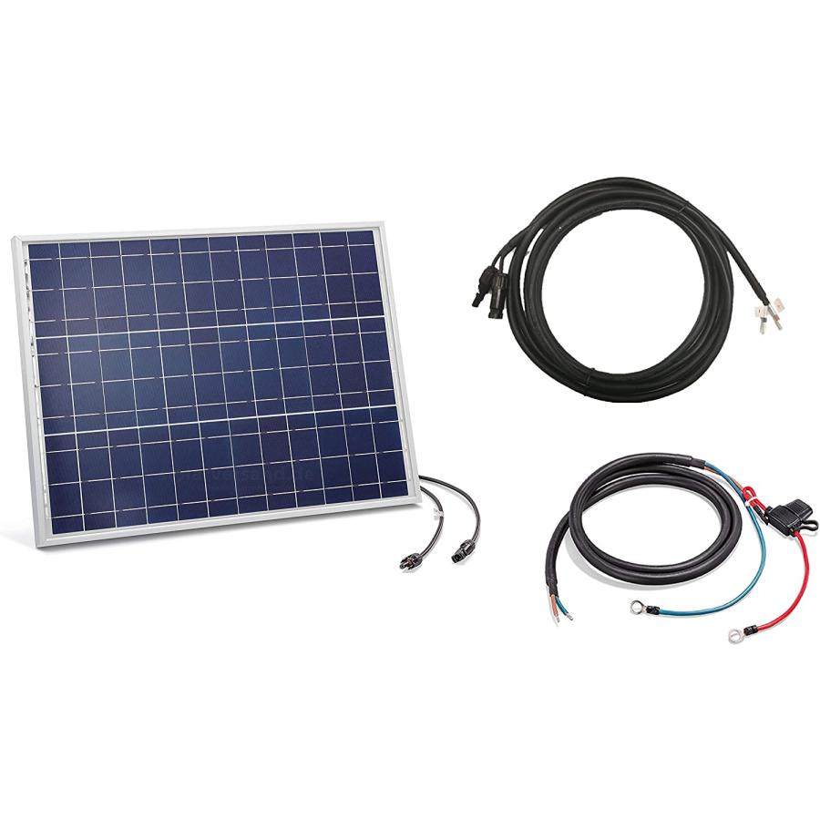 GWSOLAR 太陽光パネル50W・延長5m・接続1.5mケーブルセット】バイパス