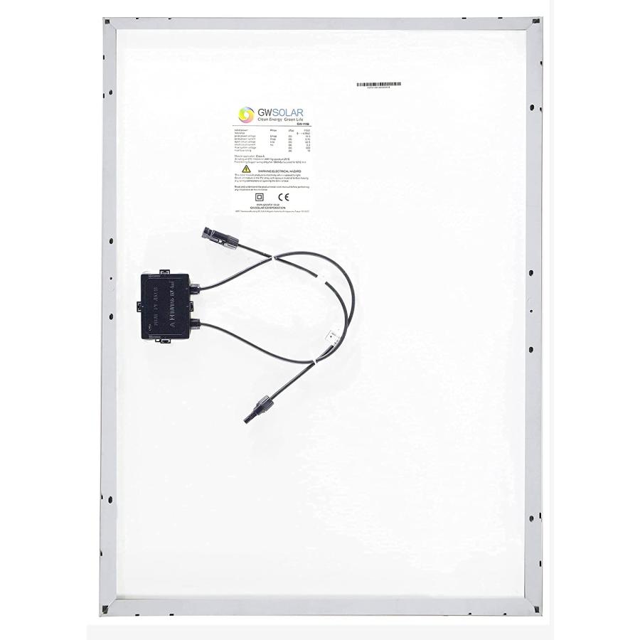 GWSOLAR 太陽光パネル 110W×2枚組 単結晶PERCセル/全並列 GWSOLAR 太陽光パネル 110W×2枚組 単結晶PERCセル/全並列