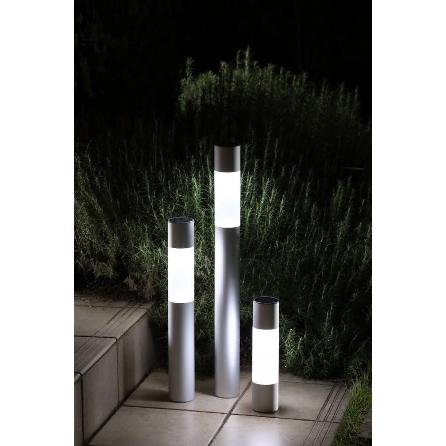 GWSOLAR アルミポールソーラーライト 高さ70cm 直径7cm スタイリッシュ