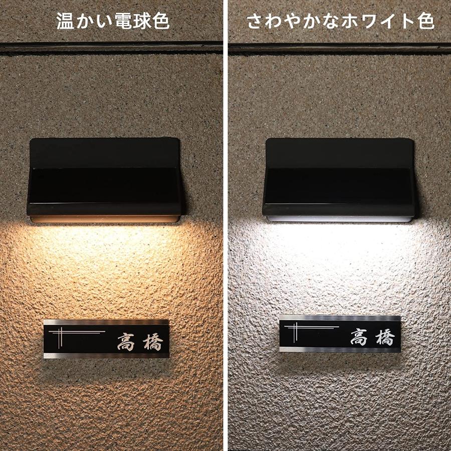 GWSOLAR ソーラー表札灯 門柱灯 【アルミダイキャスト合金 シルバー色