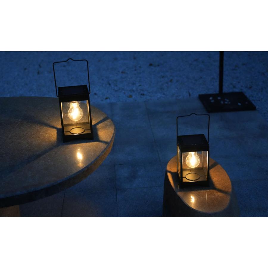 GWSOLAR LEDフィラメント電球式 ソーラーランタン 2個組セット「 和風