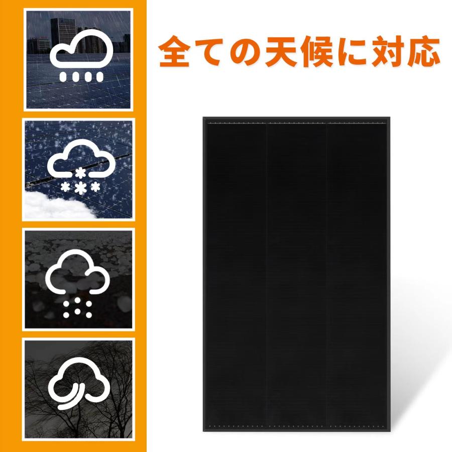 GWSOLAR 太陽光パネル150W 【裏面黒 パラレルブラック】列を全並列で 