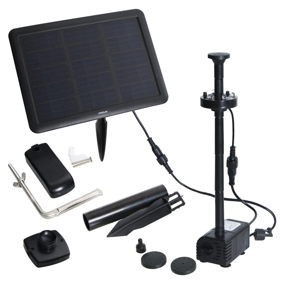 GWSOLAR ハイブリット スマートソーラーポンプ＋LEDライト付き 【 6W