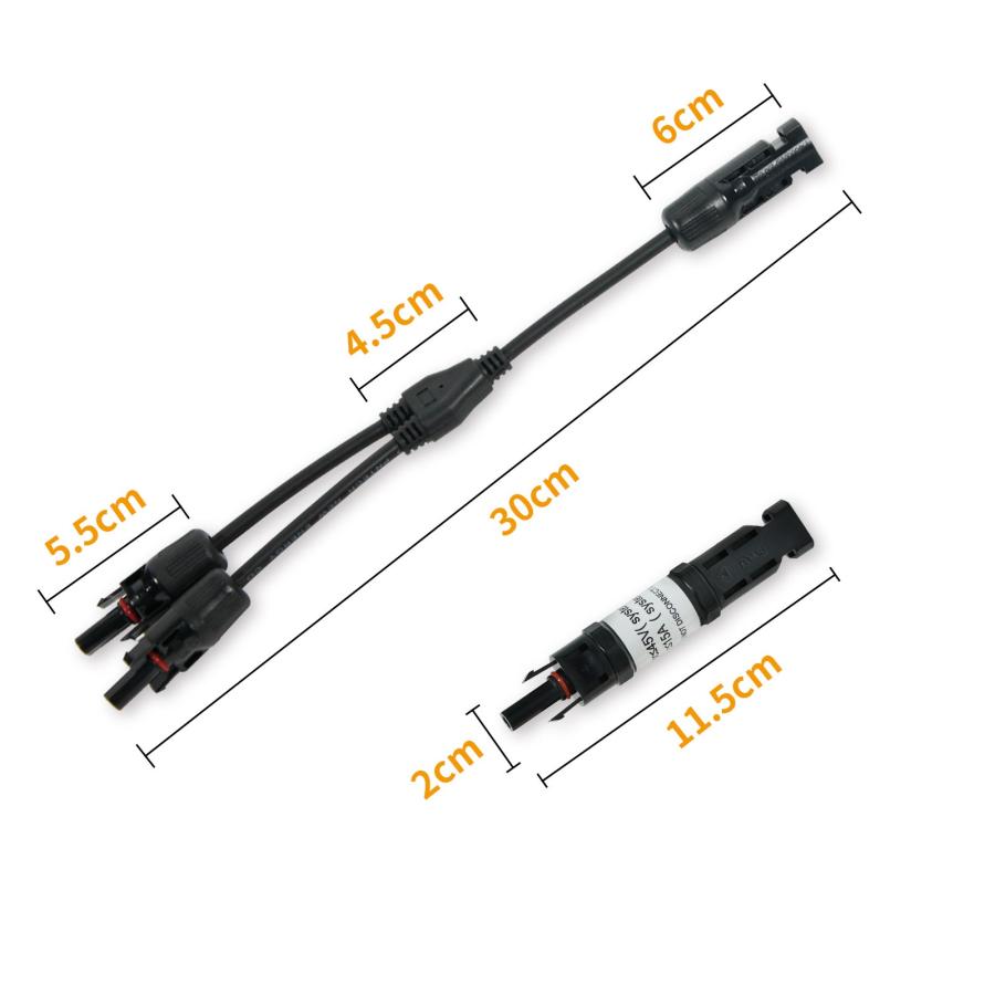 GWSOLAR ソーラーパネル並列接続用 MC4対応 Y字ケーブル GWSOLAR ソーラーパネル並列接続用 MC4対応 Y字ケーブル