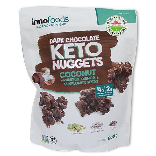 イノフーズ オーガニック ダークチョコレート ケト ナゲッツ 500g コストコ Costoco オーガニック グルテンフリー ※夏はクール便