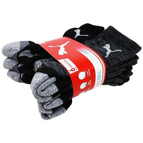 プーマ メンズソックス 6足組 ブラック コストコ Costoco くるぶし 2527cm 靴下 スポーツ 通学 部活 通勤 PUMA