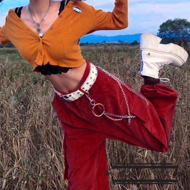 ダンス衣装赤パンツ大人カーゴパンツレディースダンスパンツミリタリー風ズボンヒップホップダンスウェアおしゃれ｜gyan-st｜04