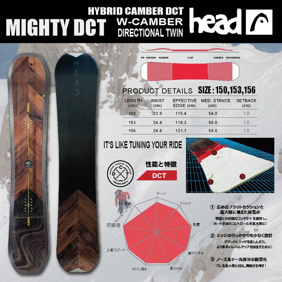 美品　Head Mighty スノーボード Headバインディング HEAD スノーボード 板 - ビンディング 2点セット ヘッド MIGHTY