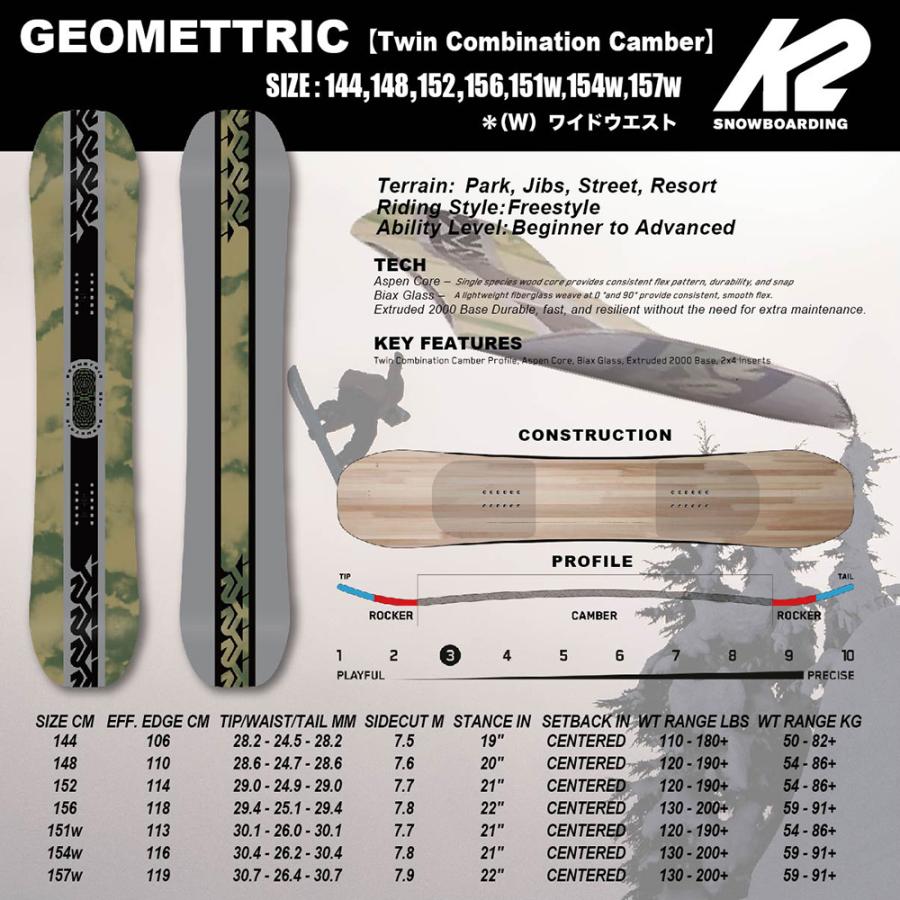スノーボード K2 ツインチップ キャンバー