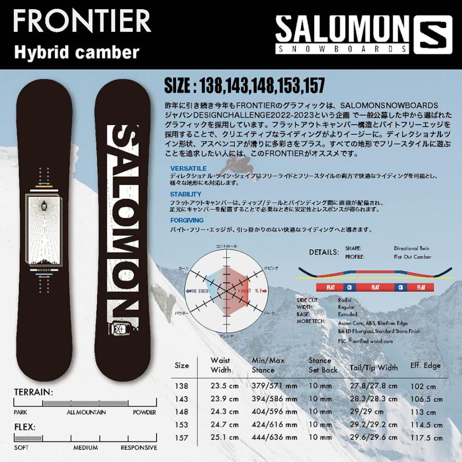 SALOMON スノーボード サロモン FRONTIER 2024. ツイン SALOMON スノーボード サロモン FRONTIER 2024. ツイン