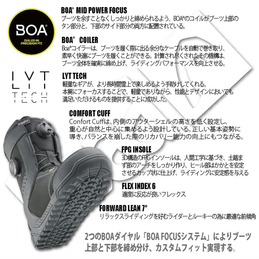 head スノボブーツTRIGGER LYT BOA FOCU HEAD(ヘッド) スノーボード ブーツ BOA メンズ ダイヤル