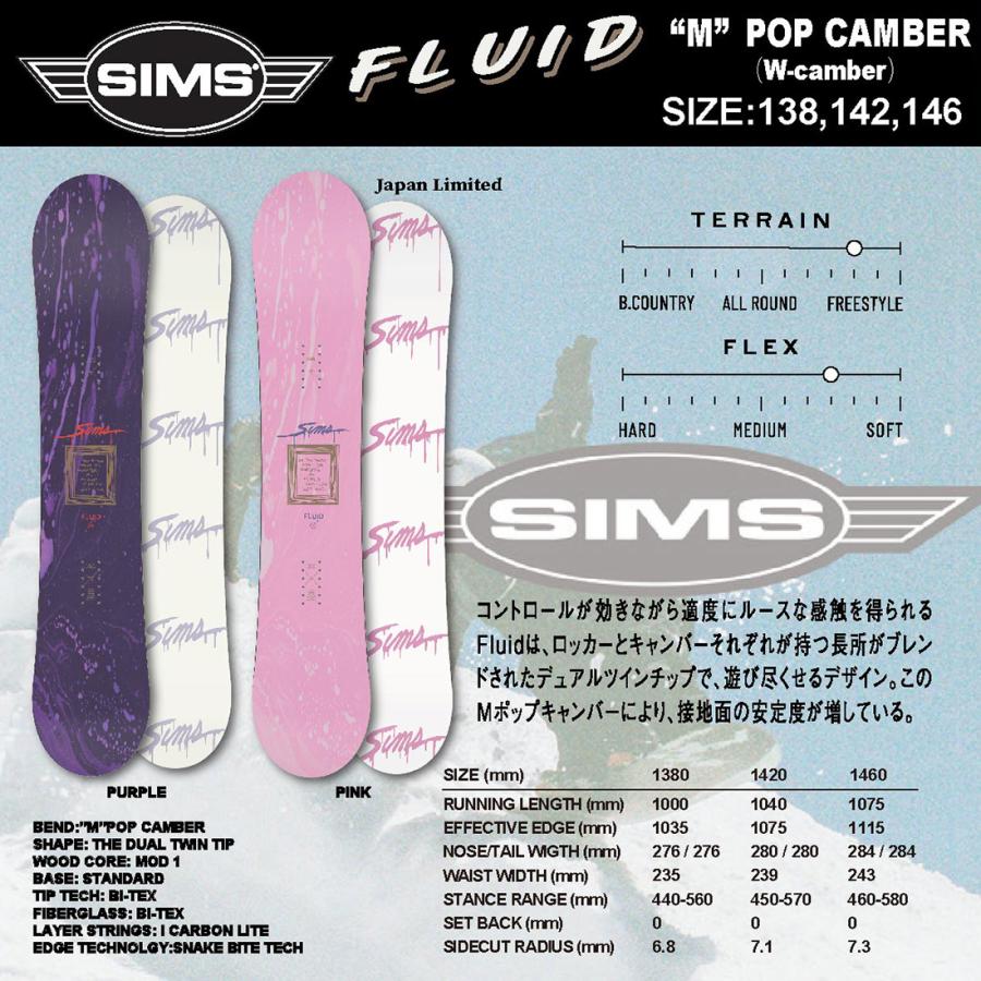SIMS スノーボード SIMS FLUID & LINK GRD ビンディング & BOA